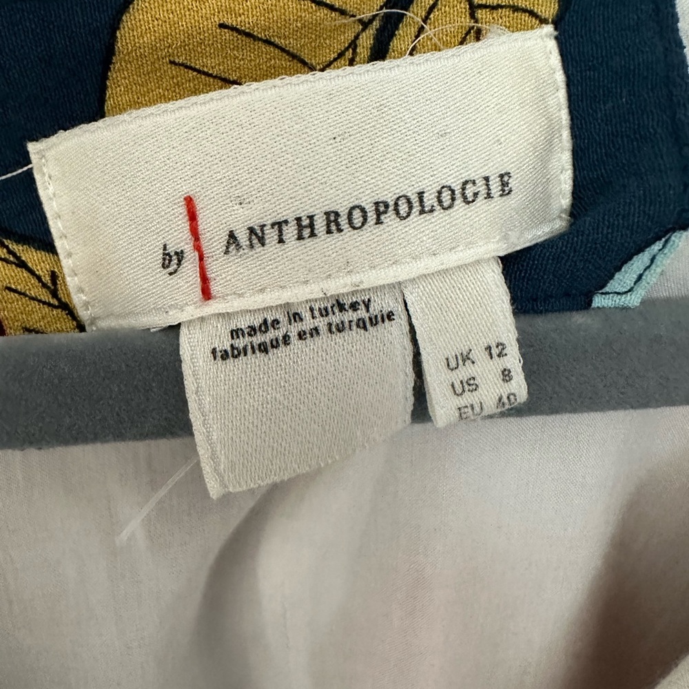 Anthropologie Dinah Collared Dress size 8 boho mixed flower print - Picture 6 of 7